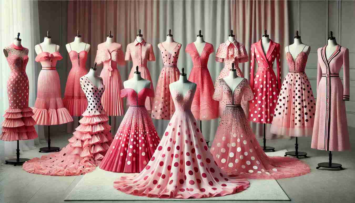 REGINA dress - PINK POLKA DOTS