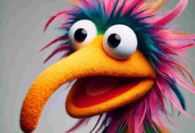 Muppet With Long Hooked Beak