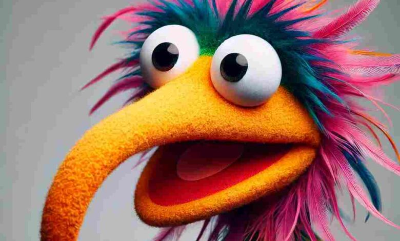 Muppet With Long Hooked Beak