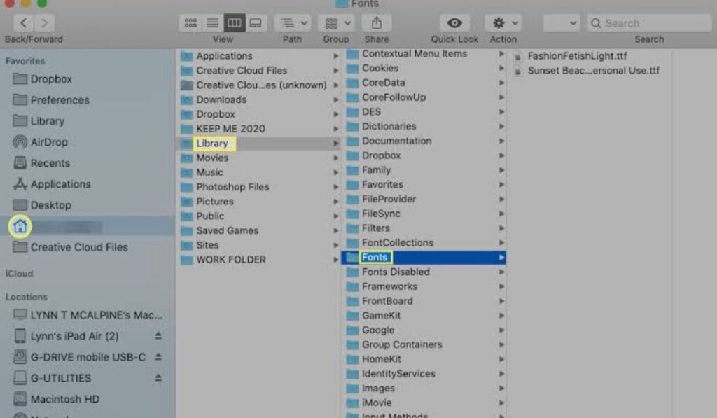Instal Fonts on Mac