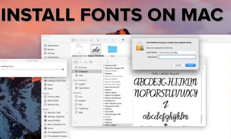 Instal Fonts on Mac